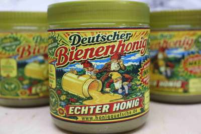Frühtrach Honig mit Obstblüte, Chemnitz Grüna, Am Poltermühlenteich, Honig Chemnitz